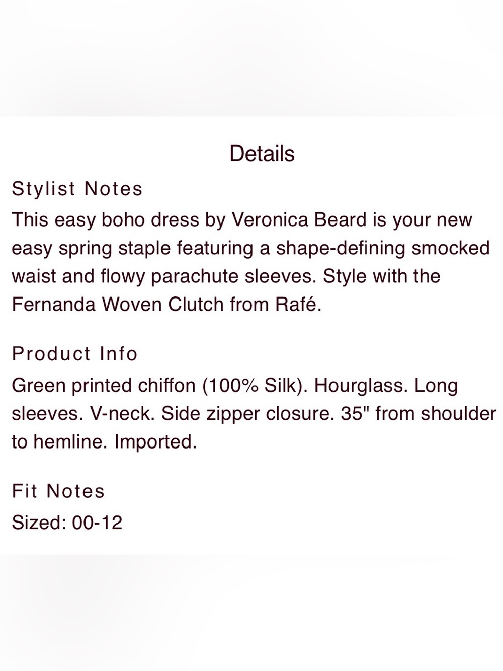 Veronica Beard Destiny Dress - Green - size 12 - Picture 7 of 7